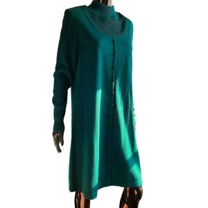 Vintage 90s Kathie Lee Green Sweater Dress | Long Sleeves | Size Medium